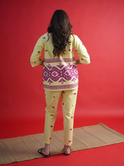 Womens Yellow  Straight Co-ords