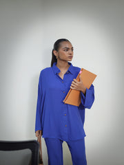 Womens Blue Regular Co-ords