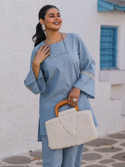 Womens Blue Regular Co-ords
