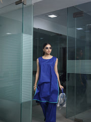 Womens Blue A-line Co-ords