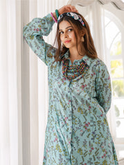 Womens Green Regular Kurti Sets