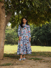 Womens Blue Regular Co-ords