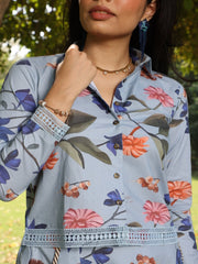 Womens Blue Regular Co-ords