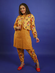 Womens Yellow Regular Co-ords