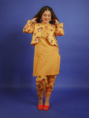 Womens Yellow Regular Co-ords