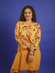 Womens Yellow Regular Co-ords