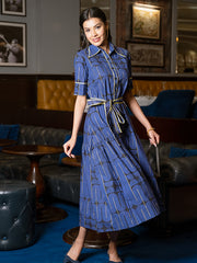 Womens Blue Regular Dress