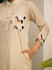 Womens Beige Comfortable Kurti Sets
