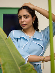 Womens Blue Oversized Co-ord