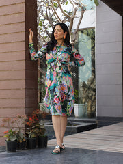 Womens Green  Regular Dress