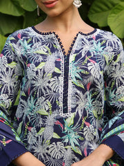 Womens Navy blue Comfortable Fit Co-ords