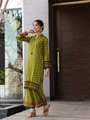 Womens Green Comfortable Fit Co-ords