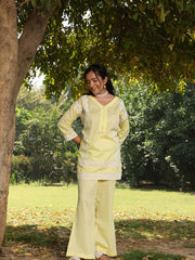 Womens Yellow Comfortable Fit Co-ords
