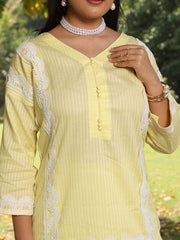 Womens Yellow Comfortable Fit Co-ords