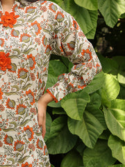 Womens Orange Comfortable Kurti Sets