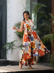 Womens Orange Comfortable Co-ord