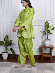 Womens Green Regular Co-ords