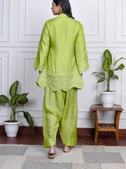 Womens Green Regular Co-ords