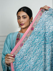 Womens Blue Regular Kurta Set
