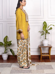 Womens Yellow Regular Co-ords