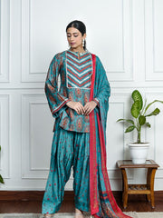 Womens Blue Regular Co-ords