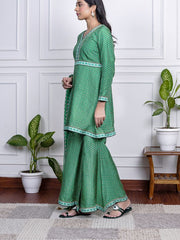 Womens Green Regular Co-ords