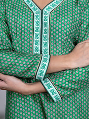 Womens Green Regular Co-ords