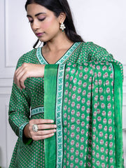 Womens Green Regular Co-ords