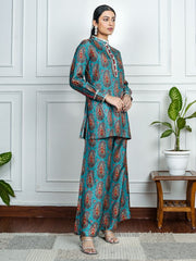Womens Blue Regular Co-ords