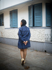 Womens Blue  Straight Dress
