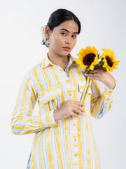 Womens Yellow  Regular Kurta Set