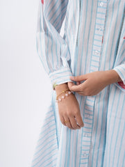 Womens Blue  Flared Co-ords