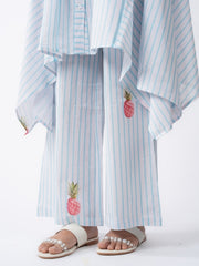 Womens Blue  Flared Co-ords