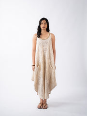 Womens Beige  Regular Dresses