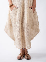 Womens Beige  Regular Dresses