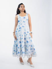 Womens White  Flared Dresses