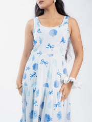 Womens White  Flared Dresses