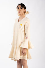 Womens Beige  Regular Dresses