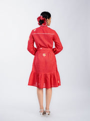 Womens Red  Regular Dresses