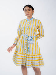 Womens Yellow  Regular Dresses