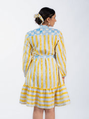 Womens Yellow  Regular Dresses