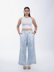 Womens Blue Regular Pant