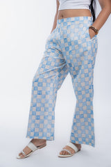 Womens Blue Regular Pant
