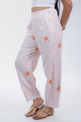 Womens Orange  Regular Pant