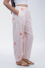 Womens Orange  Regular Pant