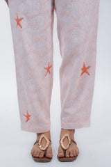 Womens Orange  Regular Pant