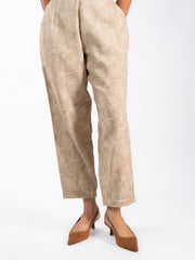 Womens Beige  Regular Pant