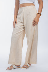 Womens Beige  Regular Pant