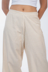 Womens Beige  Regular Pant