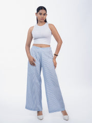 Womens Blue Regular Pant
